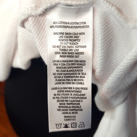 NWT Women's Calvin Klein Patriotic Crop Terry Cotton Hoodie - Picture 9 of 10